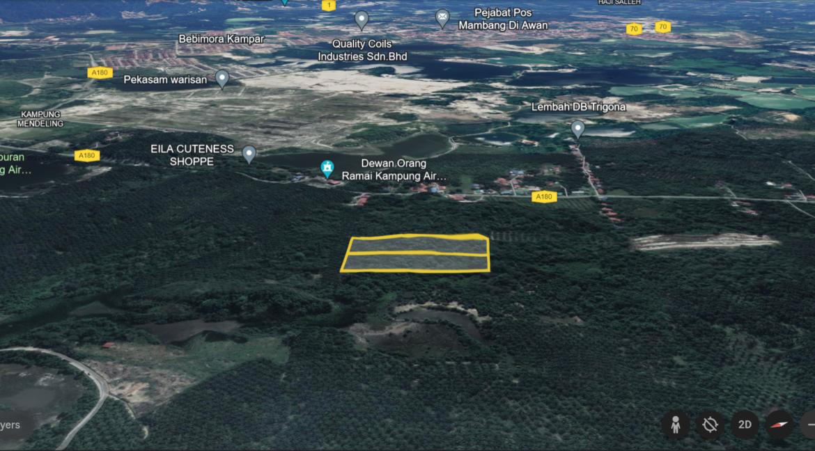 Tanah Pertanian untuk dijual di Ayer Itam, Tronoh Mines, Kampar, Perak.