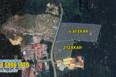 [Tepi Jalan Besar] 2 Lot Tanah Kelapa Sawit Untuk Dijual Di Parit