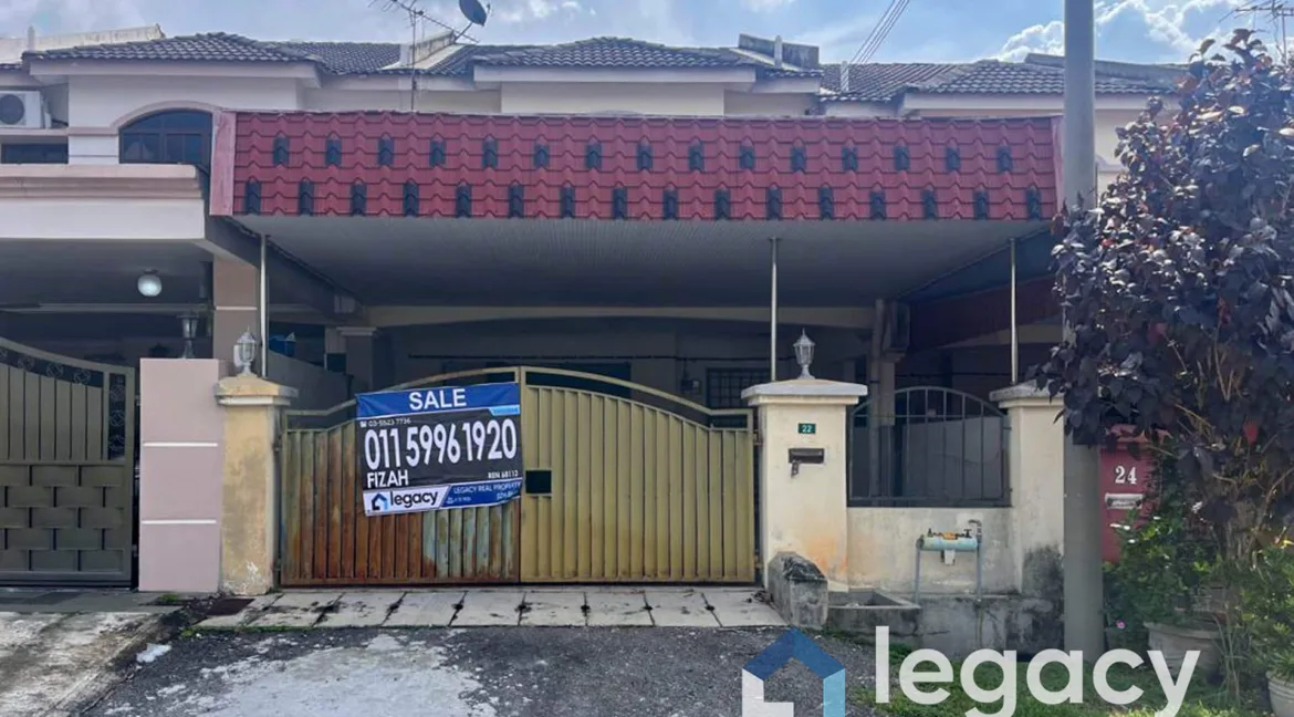 Teres Dua Tingkat untuk dijual di Taman Perpaduan Jaya, Ipoh